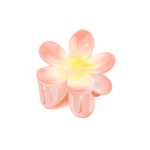 Pince à Cheveux Fleur Orange Brillante