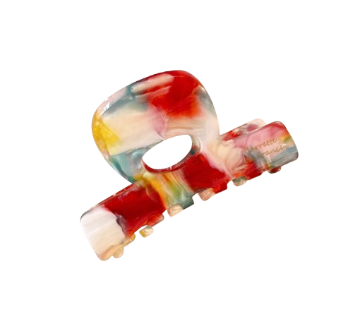 Pince à Cheveux Crabe en Acétate Multicolore