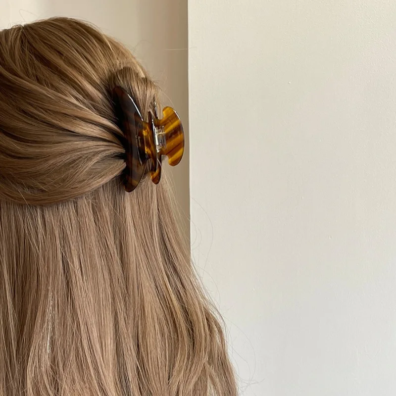 accessoire cheveux crabe marron