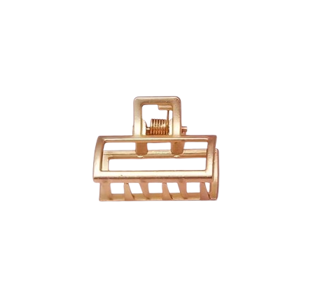 Petite Pince à Cheveux Dorée Rectangle