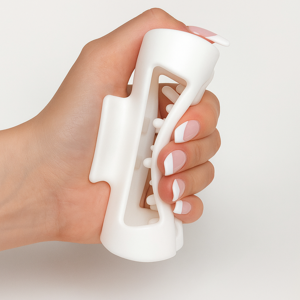 Pince à Cheveux Flexible Blanche – Image 2