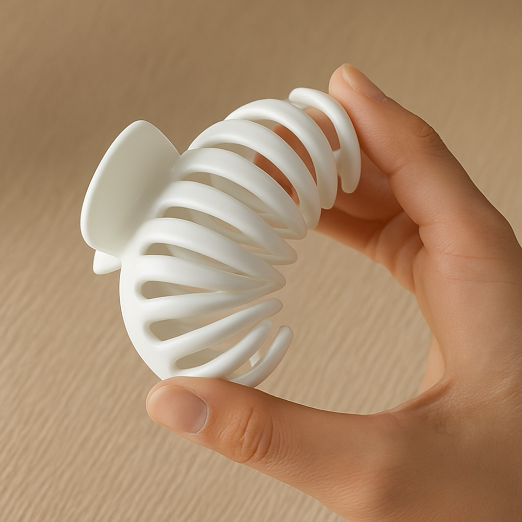 Pince à Cheveux Flexible Blanche – Image 3