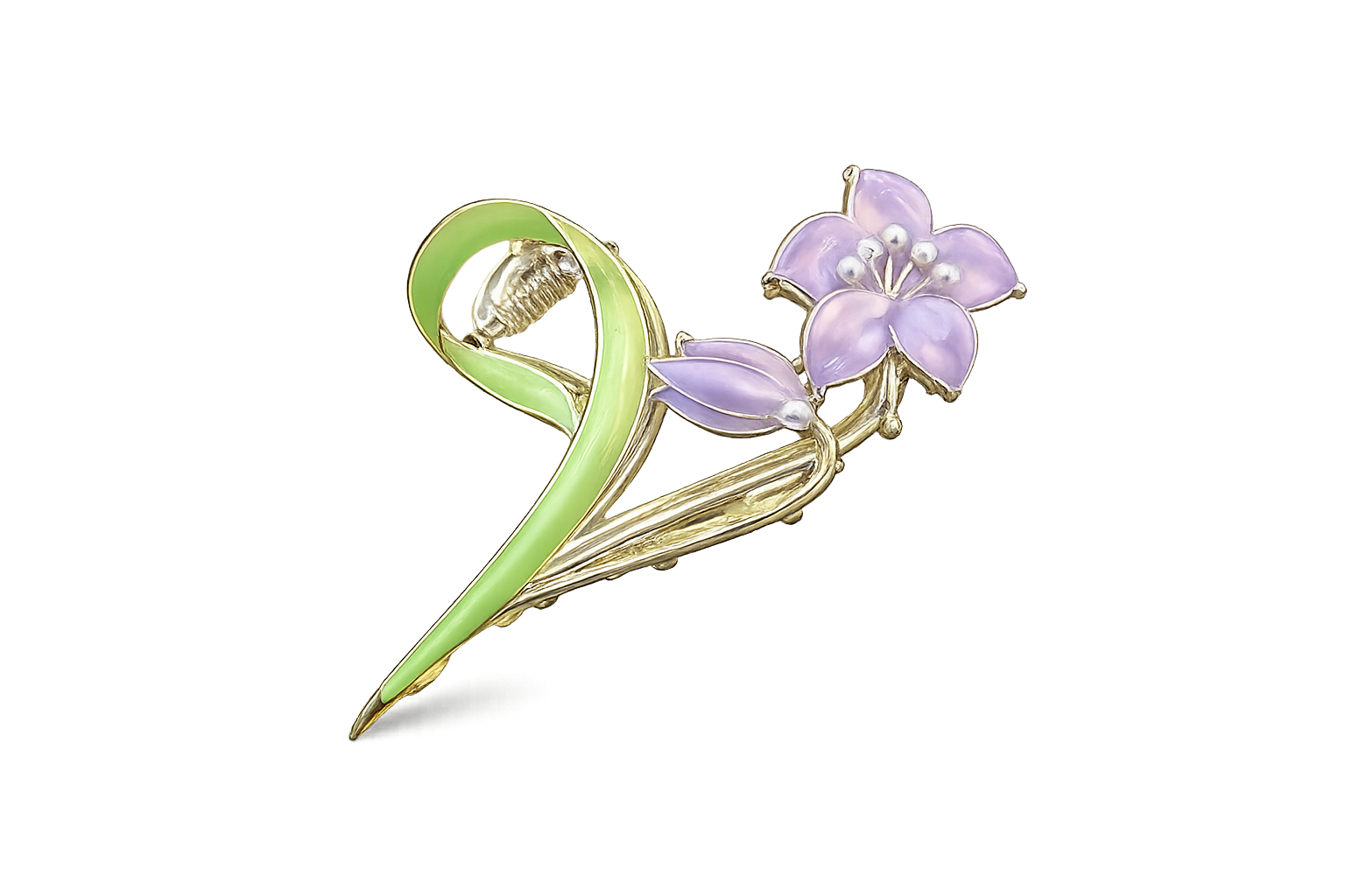 Pince à Cheveux Fleur Violette
