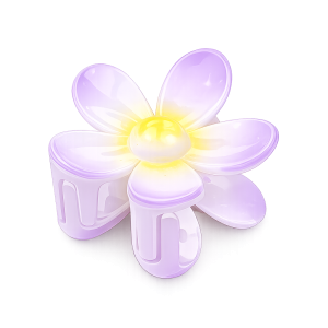 Pince à Cheveux Fleur Violette Brillante