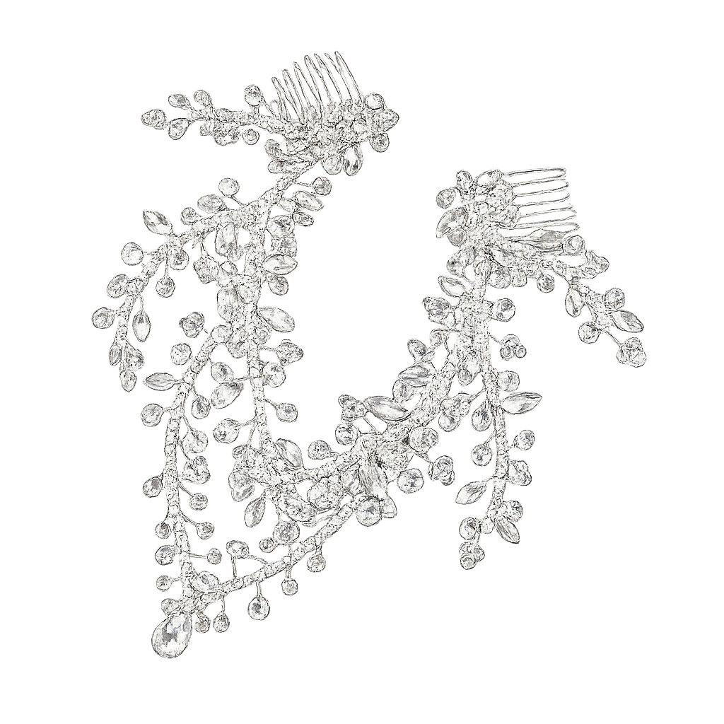 Couronne Frontale de Mariage Argentée