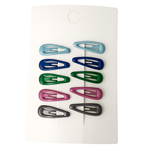 Lot de 10 Barrettes à Cheveux de Couleur