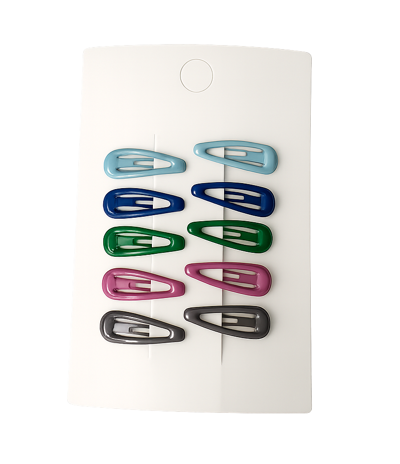 Lot de 10 Barrettes à Cheveux de Couleur