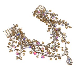 Couronne Frontale de Mariage Dorée