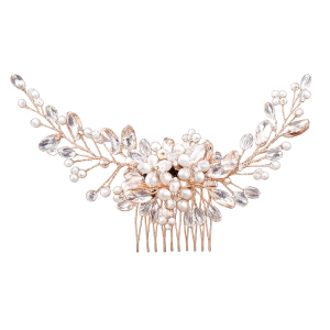 Broche à Cheveux de Mariage Or Rose